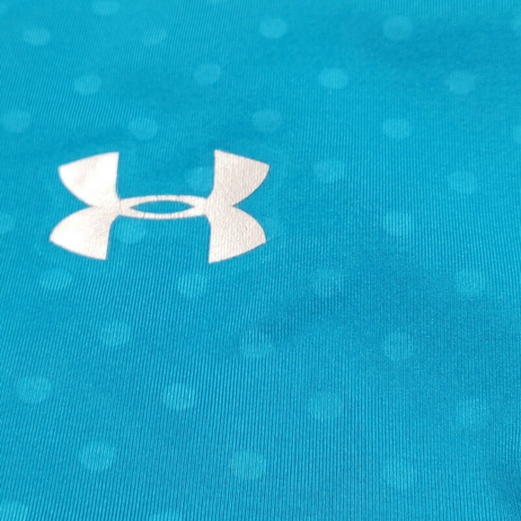 Girl's Youth Fitted Under Armour Heatgear Capri Leggings Size Medium Blue - Picture 3 of 6